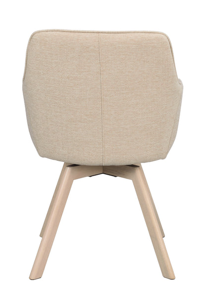 Rowico ALISON Swivel Light Beige Set of 2 Armchairs