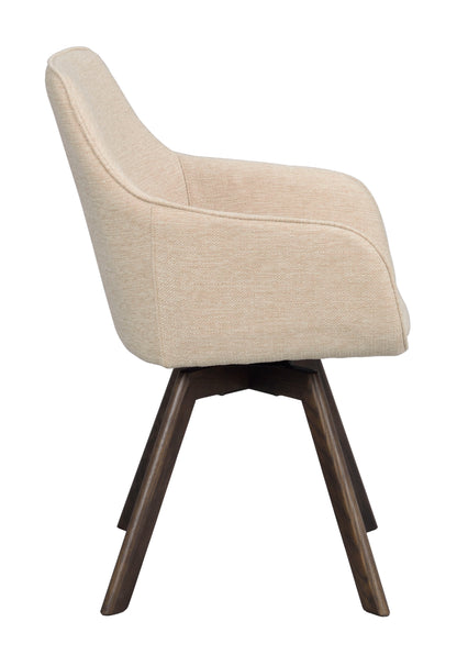 Rowico ALISON Swivel Light Beige Set of 2 Armchairs