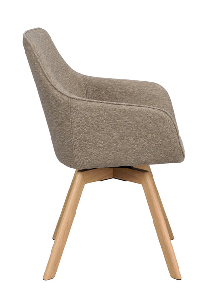 Rowico ALISON Swivel Dark Beige Set of 2 Armchairs