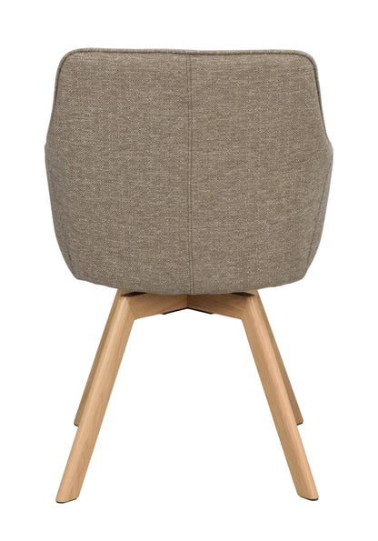 Rowico ALISON Swivel Dark Beige Set of 2 Armchairs