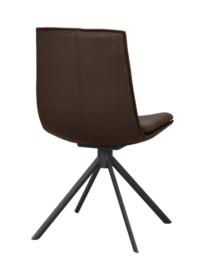 Rowico LOWELL Set of 2 Leather Swivel Chairs