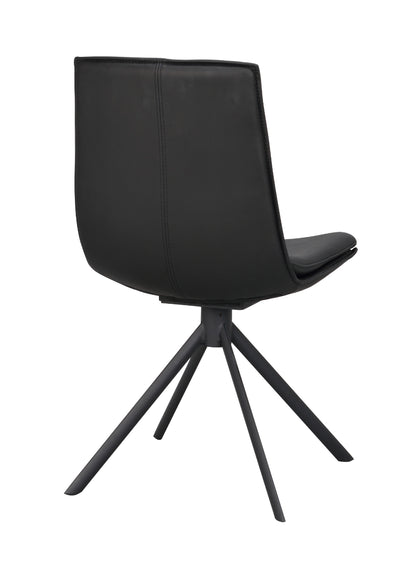 Rowico LOWELL Set of 2 Leather Swivel Chairs