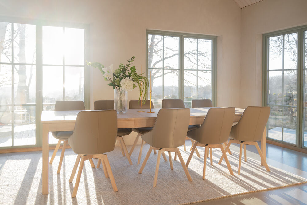 Rowico Gardner Dining Table, White Pigmented Oak, 200 to 300 cm