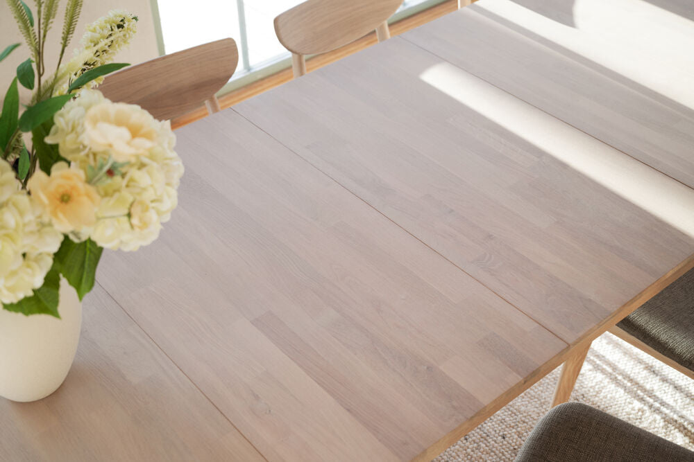 Rowico Gardner Dining Table, White Pigmented Oak, 200 to 300 cm