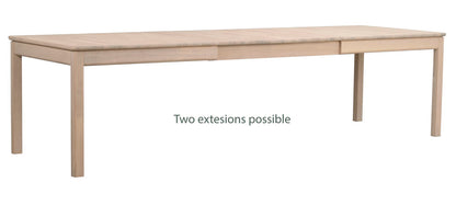 Rowico Gardner Dining Table, White Pigmented Oak, 200 to 300 cm