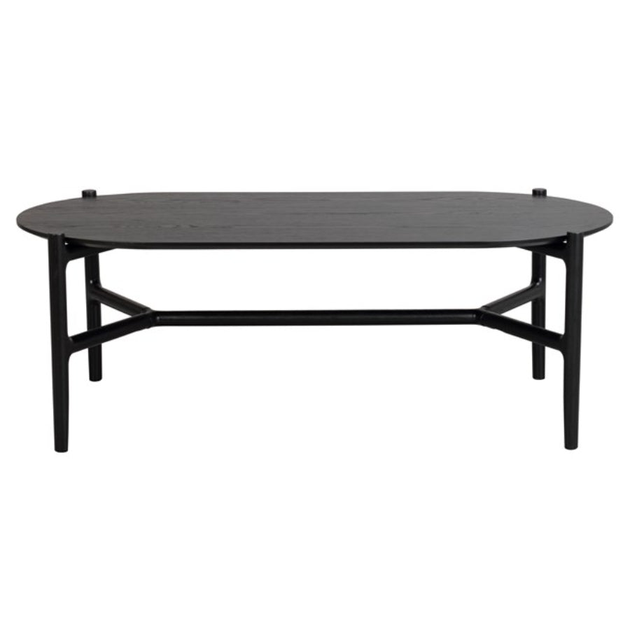 HOLTON Oval Black Coffee Table 130CM