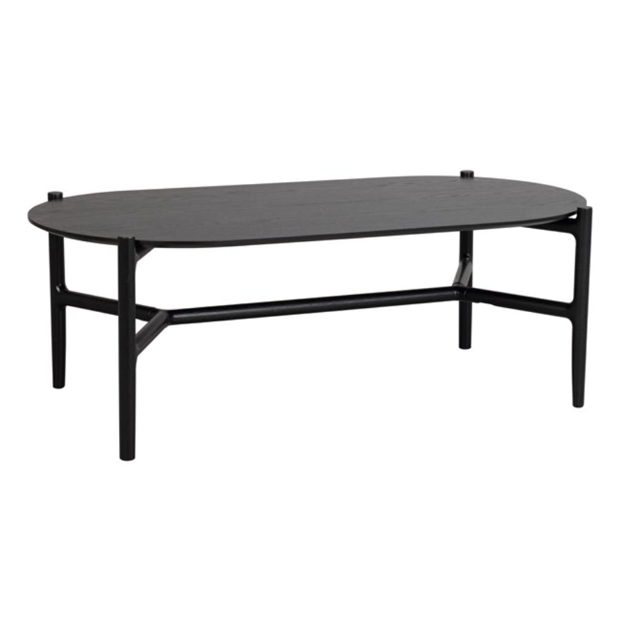 HOLTON Oval Black Coffee Table 130CM