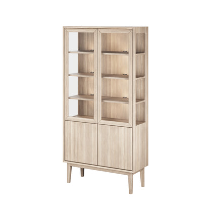 CASØ BROHOLM Display Cabinet with Glass Sides and Wooden Doors 100CM