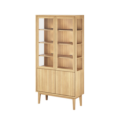 CASØ BROHOLM Display Cabinet with Glass Sides and Wooden Doors 100CM