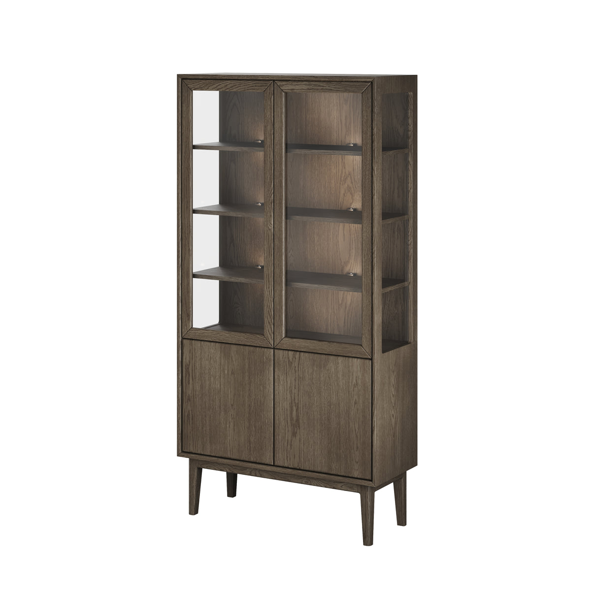 CASØ BROHOLM Display Cabinet with Glass Sides and Wooden Doors 100CM
