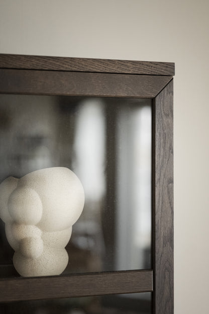 EVERETT HIGH Glass Cabinet – Brown Oak – 5