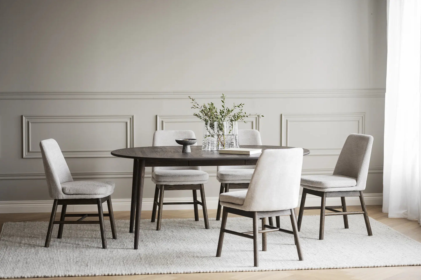 Rowico TYLER Oval Brown Oak Extending Table 170/210/250CM