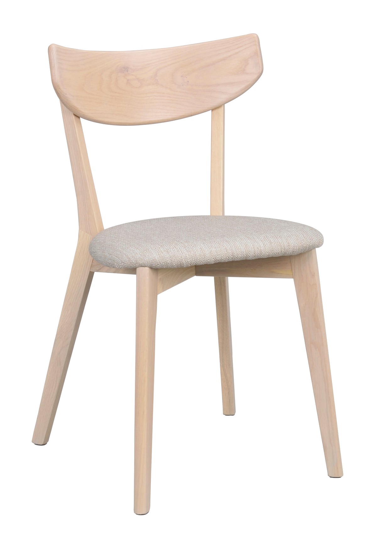 AMI Set of 2 Chairs – whitewash oak/grey-beige seat – 7