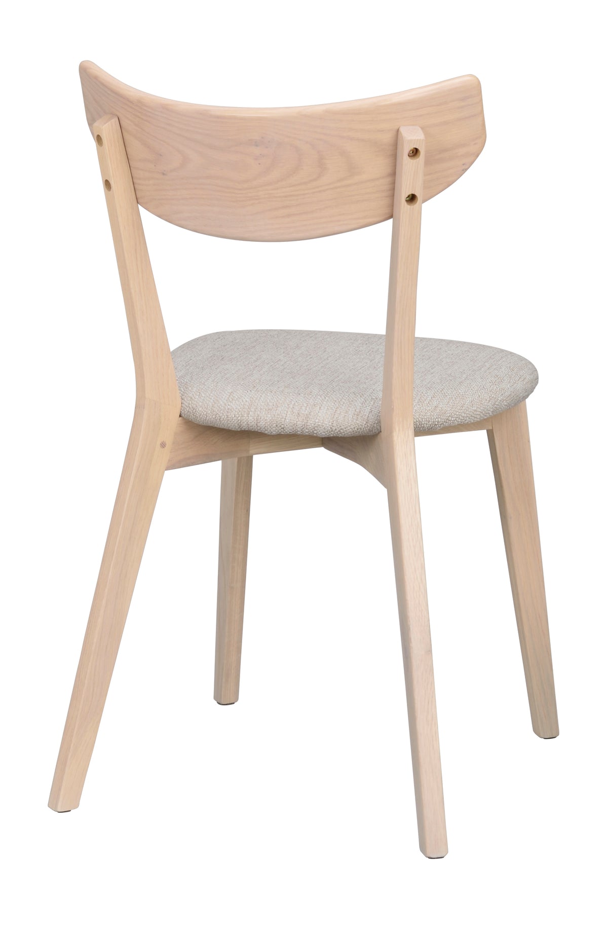 AMI Set of 2 Chairs – whitewash oak/grey-beige seat – 9