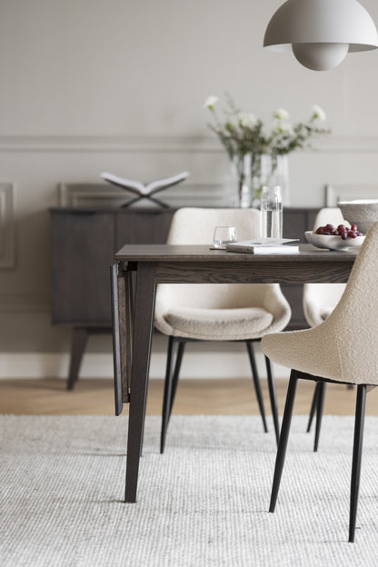 FILIPPA Drop Leaf Table 80CM & 120CM – Dark Brown Oak / Large 120CM – 4