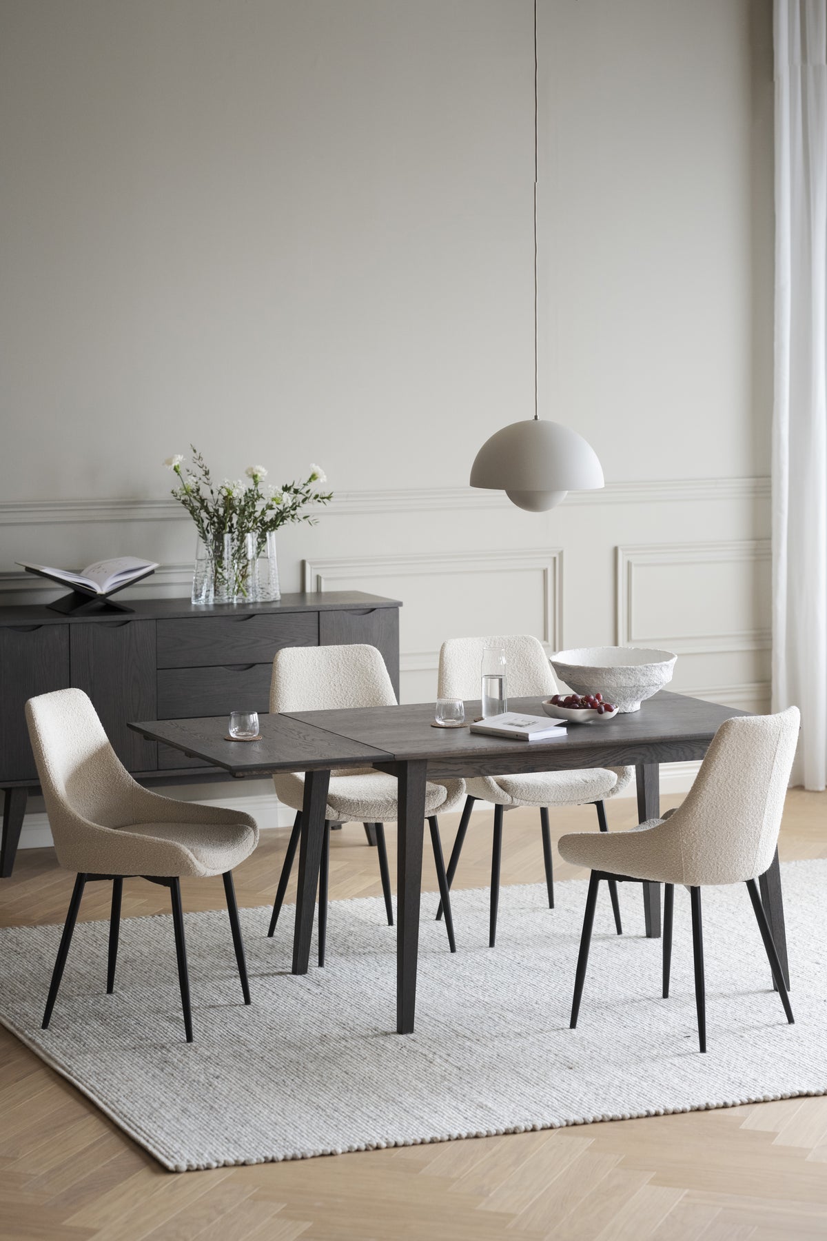 FILIPPA Drop Leaf Table 80CM & 120CM – Dark Brown Oak / Large 120CM – 3
