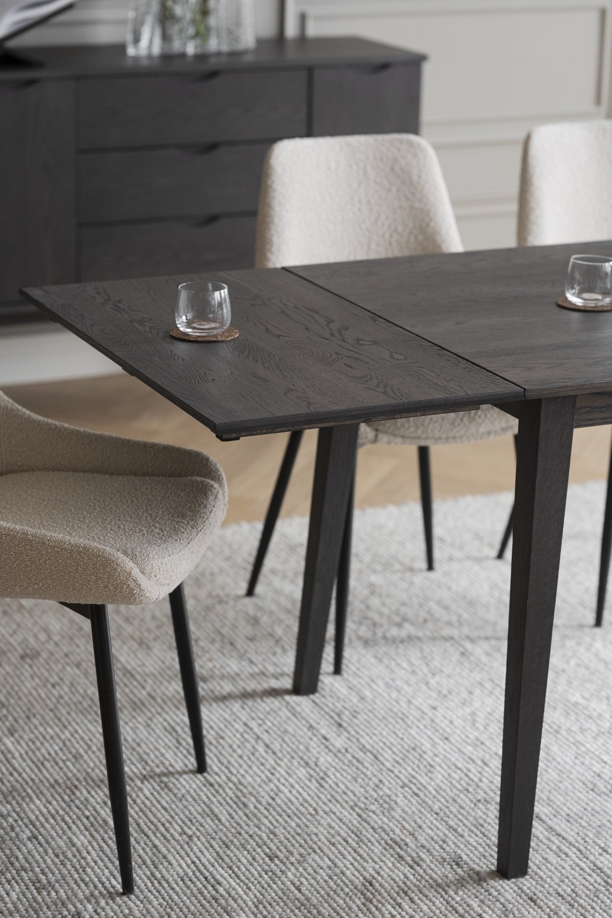 FILIPPA Drop Leaf Table 80CM & 120CM – Dark Brown Oak / Medium 80CM – 5