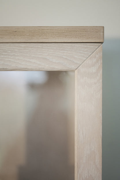 EVERETT HIGH Glass Cabinet – Whitewashed Oak – 5
