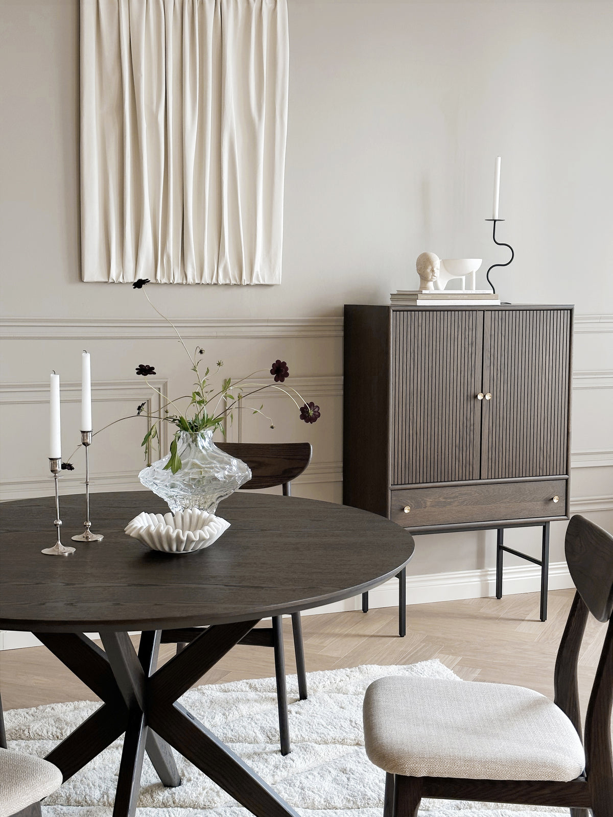 CALVERTON Round Brown Table Ø120 CM – Default Title – 2