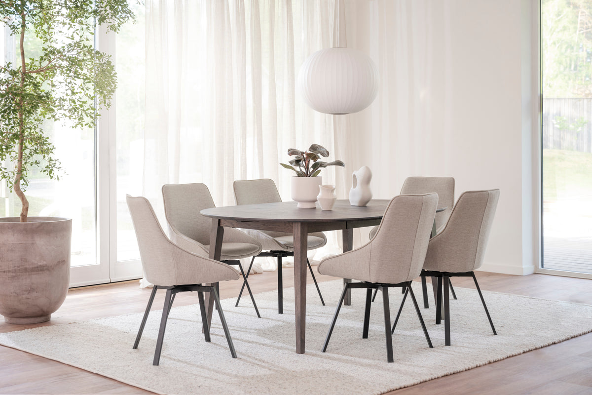 FILIPPA Round Extending Table 120CM/165CM/210CM – Standard Extending Table 120CM/165CM / Dark oak – 9