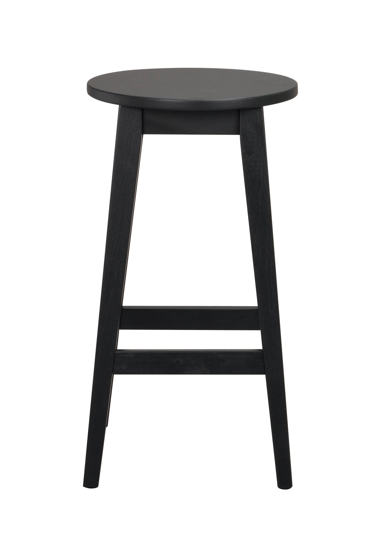AUSTIN Set of 2 Bar Chairs – black lacquered oak – 1