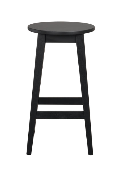 AUSTIN Set of 2 Bar Chairs – black lacquered oak – 1