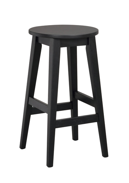 AUSTIN Set of 2 Bar Chairs – black lacquered oak – 7