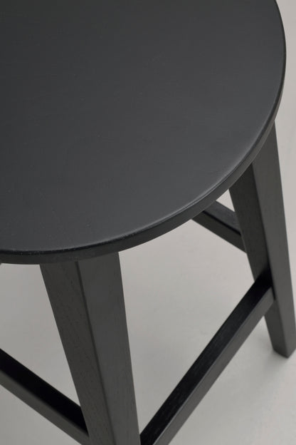 AUSTIN Set of 2 Bar Chairs – black lacquered oak – 8