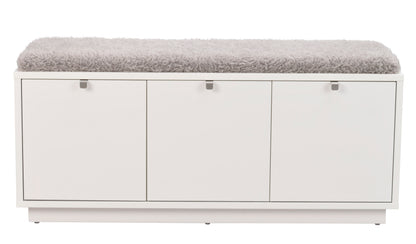 CONFETTI 3 Drawer Bench – White / grey sheep look – 1