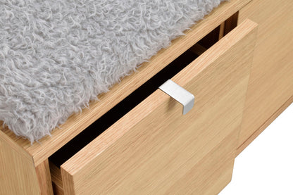 CONFETTI 3 Drawer Bench – Oiled oak / grey sheep look – 6