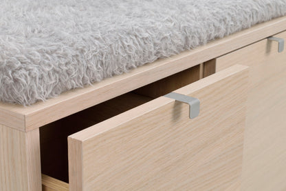 CONFETTI 3 Drawer Bench – Whitewash oak / grey sheep look – 7