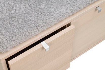 CONFETTI 3 Drawer Bench – Whitewash oak / grey sheep look – 6