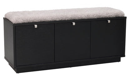 CONFETTI 3 Drawer Bench – Black stained Oak / grey sheep look – 4