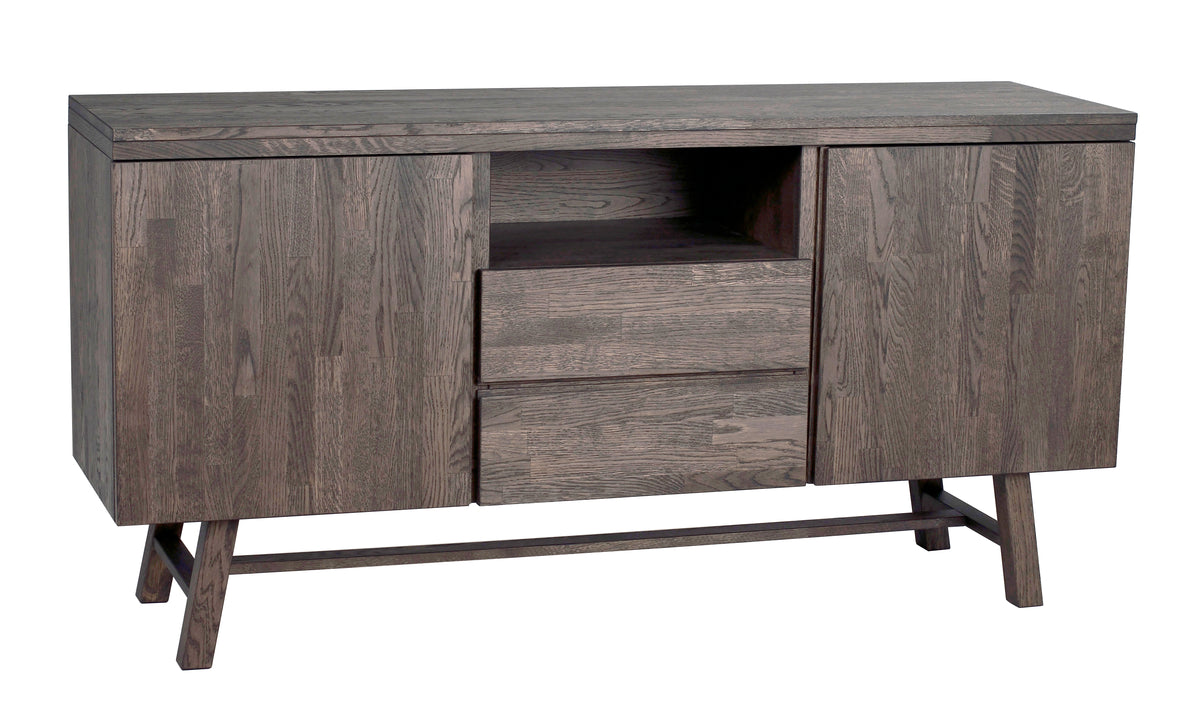 BROOKLYN Sideboard 160CM – Brushed Dark Stained – angle