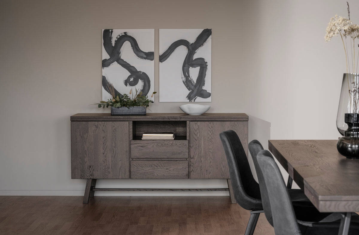 BROOKLYN Sideboard 160CM – Brushed Dark Stained – detail