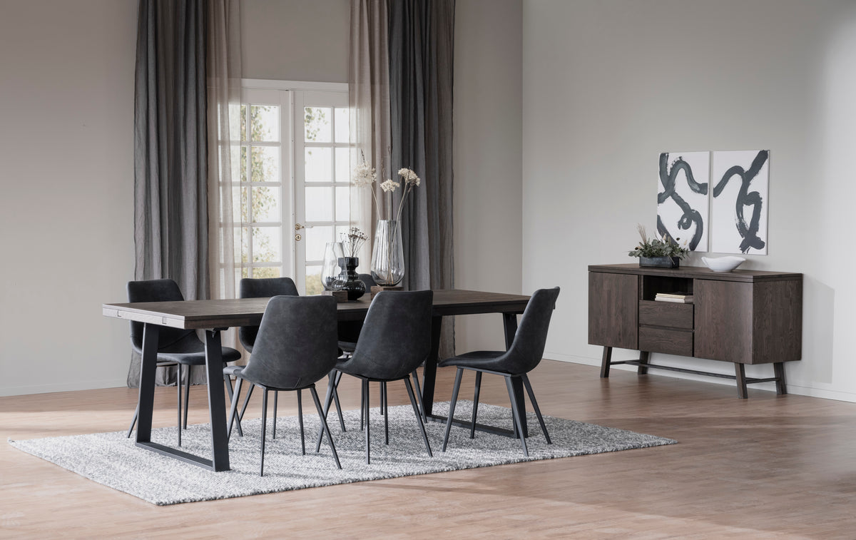 BROOKLYN Sideboard 160CM – Brushed Dark Stained – room setting