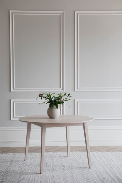 FILIPPA Round Extending Table 120CM/165CM/210CM – Standard Extending Table 120CM/165CM / Whitewashed oak – 5
