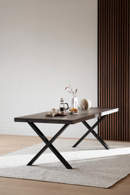 BROOKLYN X Legs Smoked OAK Dining Table 220/320CM – Dining table – 6
