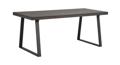 Oak Dining Table with U Legs 170/270 CM – Dark brown oak / Standard table – 170 cm – 4