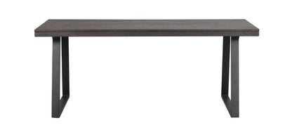 Oak Dining Table with U Legs 170/270 CM – Dark brown oak / Standard table – 170 cm – 1