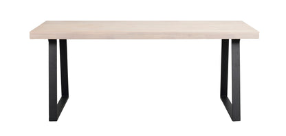 Oak Dining Table with U Legs 170/270 CM – Whitewash oak / Standard table – 170 cm – 1