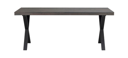Oak Dining Table with X Legs 170/270 CM – Dark brown oak / 170 CM – 1