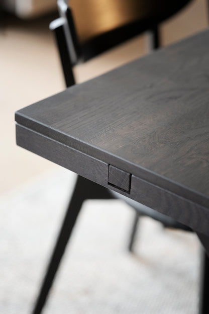 Oak Dining Table with X Legs 170/270 CM – Dark brown oak / 170 CM – 3