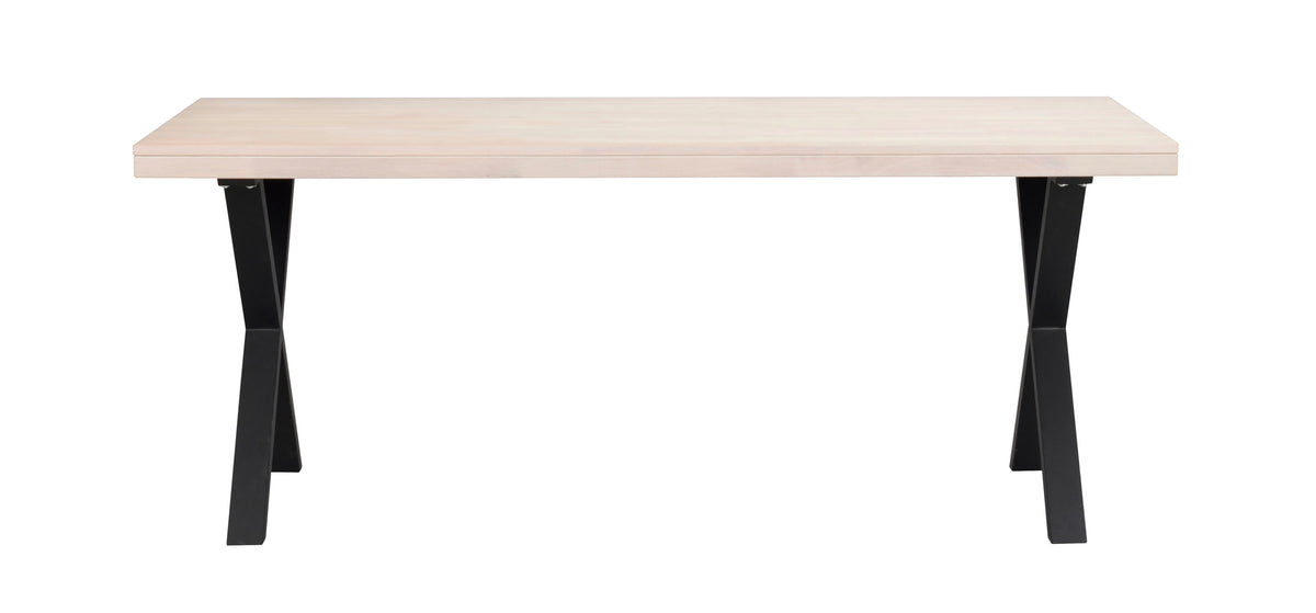 Oak Dining Table with X Legs 170/270 CM – Whitewash oak / 170 CM – 1