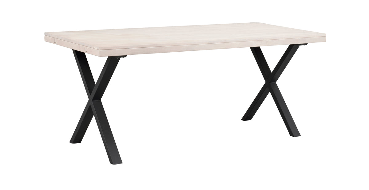 Oak Dining Table with X Legs 170/270 CM – Whitewash oak / 170 CM – 8