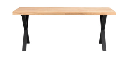 Oak Dining Table with X Legs 170/270 CM – Oak / 170 CM – 1