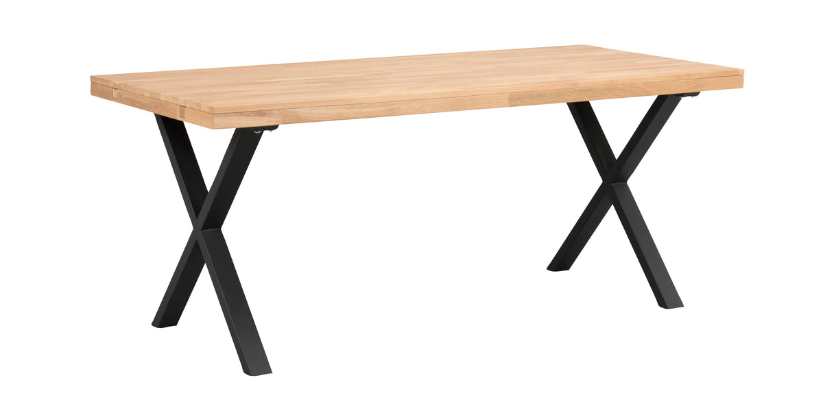 Oak Dining Table with X Legs 170/270 CM – Oak / 170 CM – 5