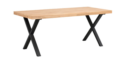 Oak Dining Table with X Legs 170/270 CM – Oak / 170 CM – 5