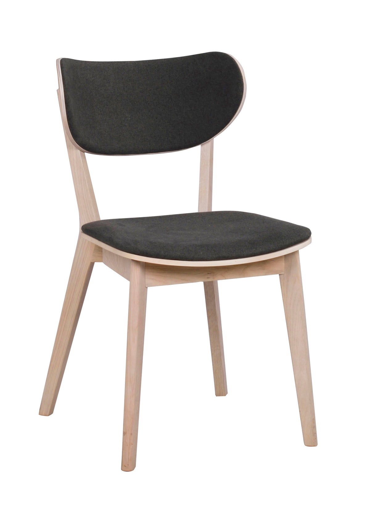 KATO Set of 2 Whitewashed Chairs – whitewashed oak/ dark grey fabric – 7