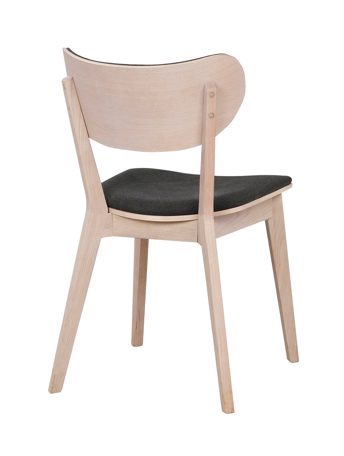 KATO Set of 2 Whitewashed Chairs – whitewashed oak/ dark grey fabric – 9